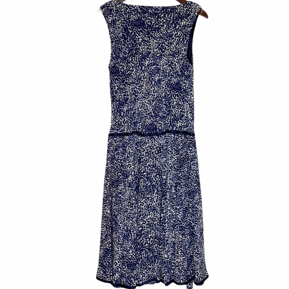 Bice patterned Drop Waist Drape Neck Flared Dress - Picture 2 of 12